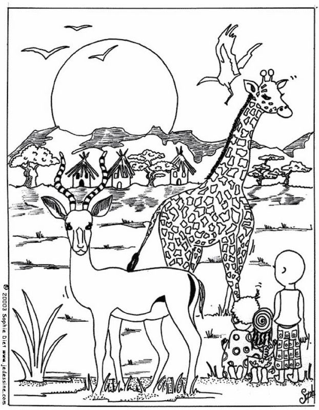 Savanna Animals Coloring Pages