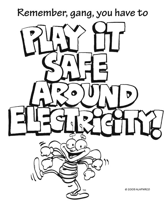 575x714 Electricity Coloring Pages