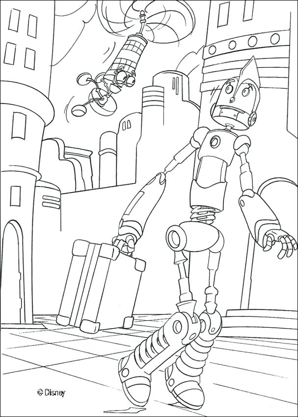 607x850 Robot Coloring Pages Playing Saxophone In The Robot Corporation