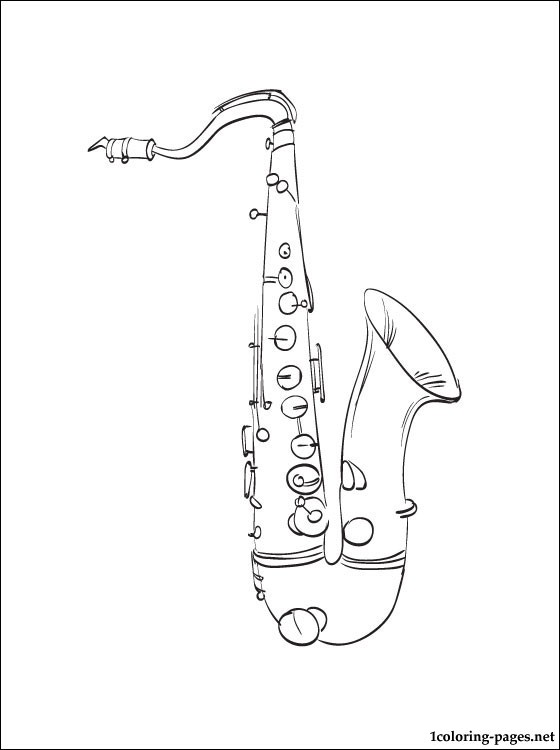 560x750 Saxophone Coloring Page Coloring Pages