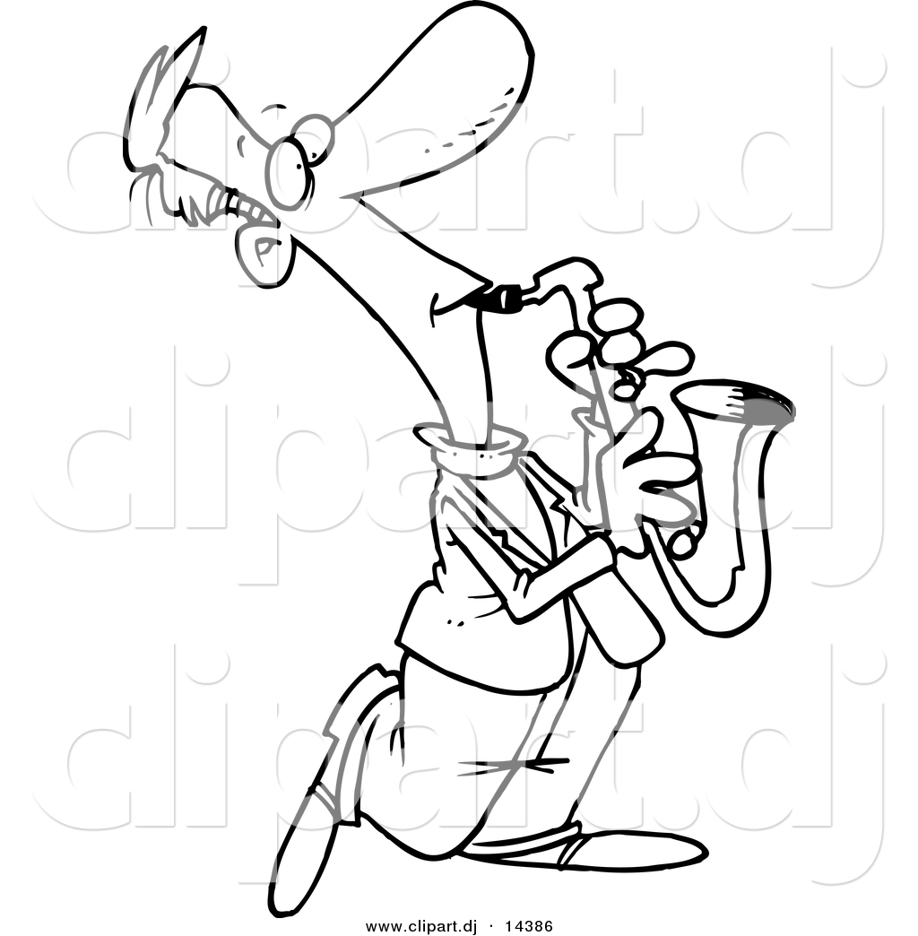 1024x1044 Vector Of Cartoon Sax Player