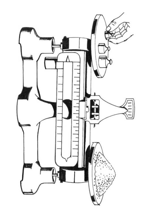 531x750 Coloring Page Weighing Scale