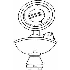 300x300 Baby On Scale Coloring Page