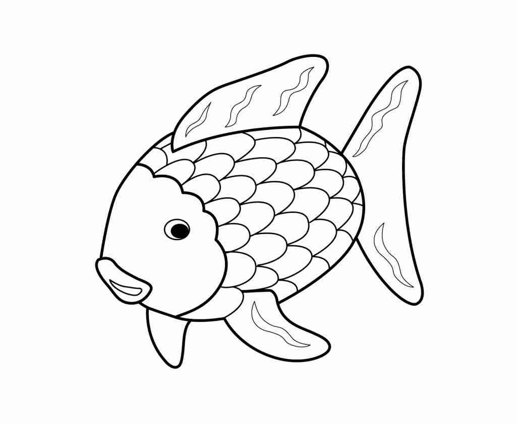 1025x842 Rainbow Fish Gives A Precious Scale To Small Coloring Page
