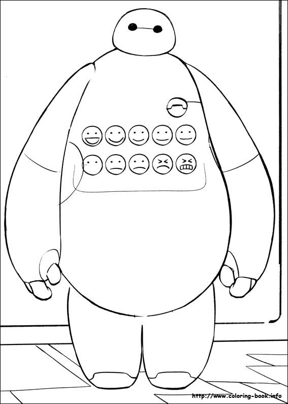 567x794 Baymax And His Pain Scale Coloring Page Color Pages