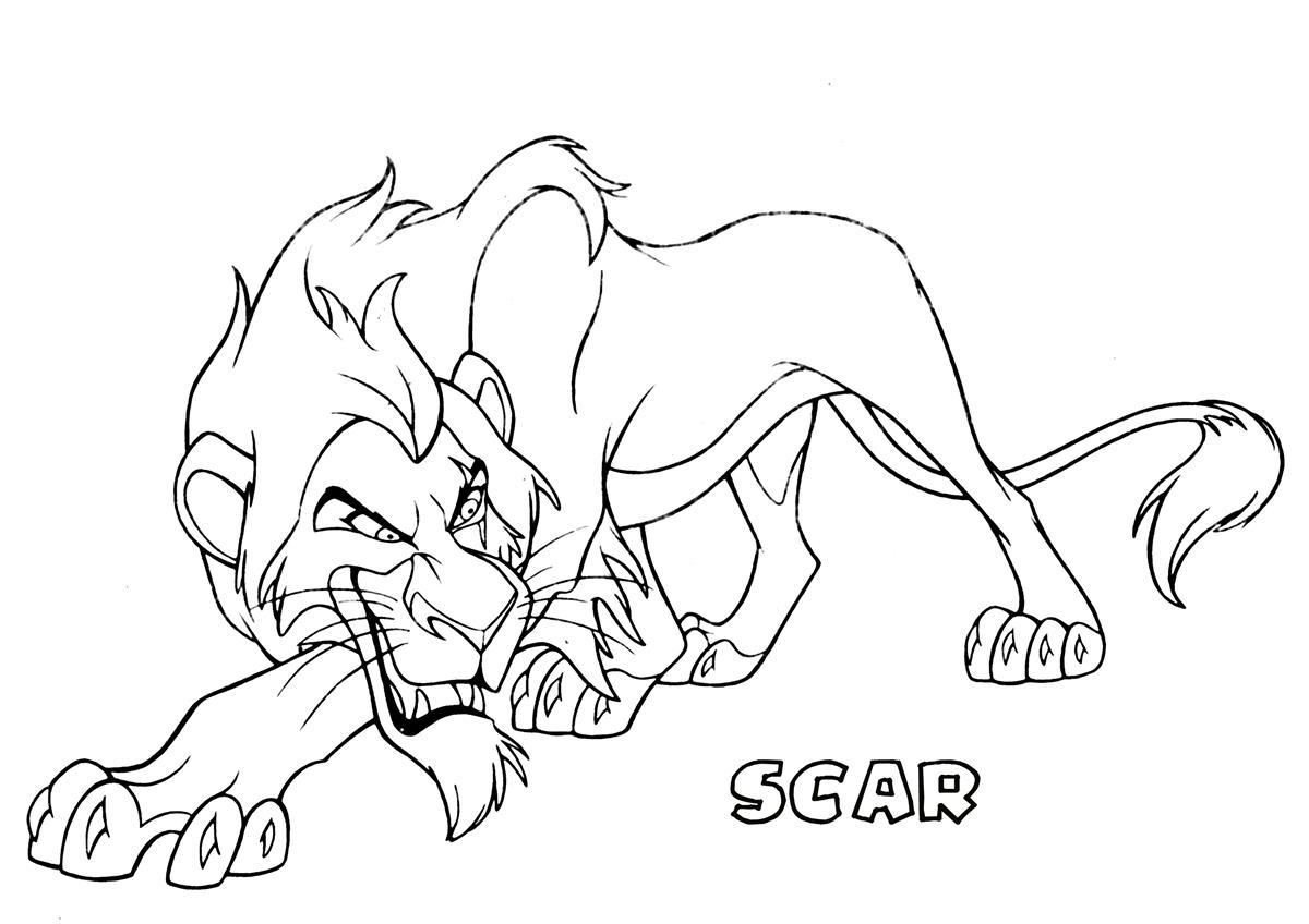 1200x848 Scar The Lion King Coloring Page