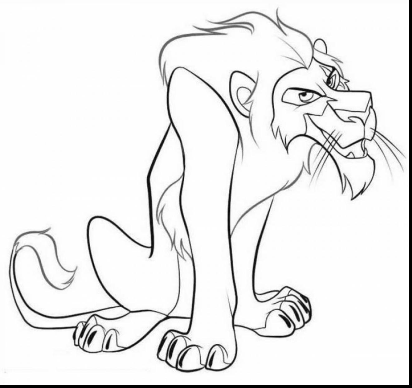 1320x1244 The Lion King Scar Coloring Pages Characters Within Page