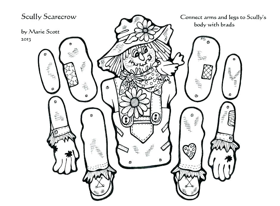 940x692 Scarecrow Color By Number Scarecrow Pictures To Color Scarecrow