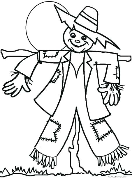 453x612 Scarecrow Coloring Pages Coloring Page Scarecrow Scarecrow