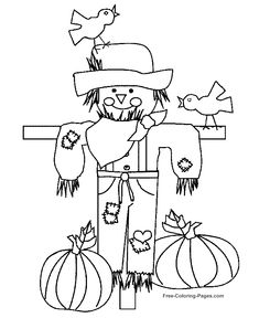 235x288 Cute Scarecrow Coloring Page Scarecrows, Worksheets And Thanksgiving