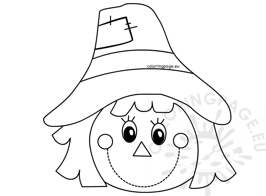 Scarecrow Head Coloring Pages
