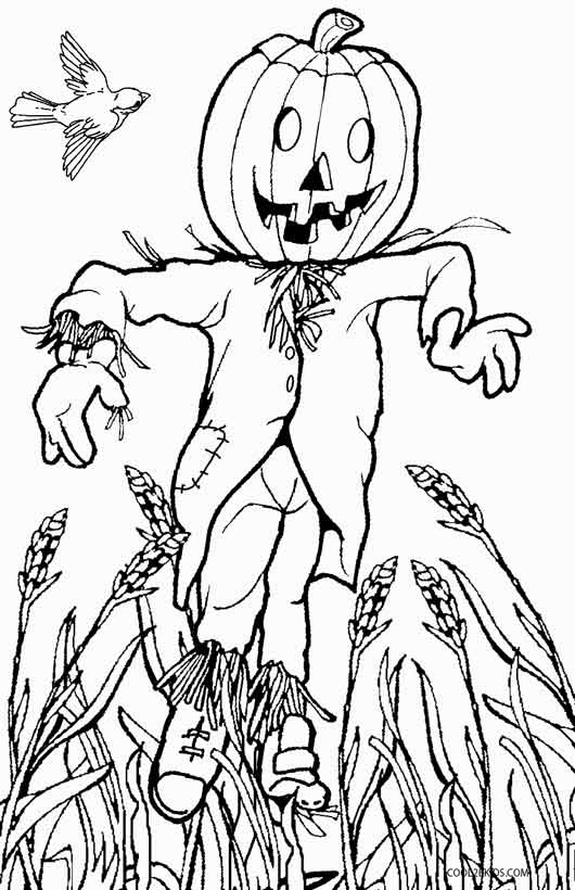 530x820 Printable Scarecrow Coloring Pages For Kids Cool2bkids
