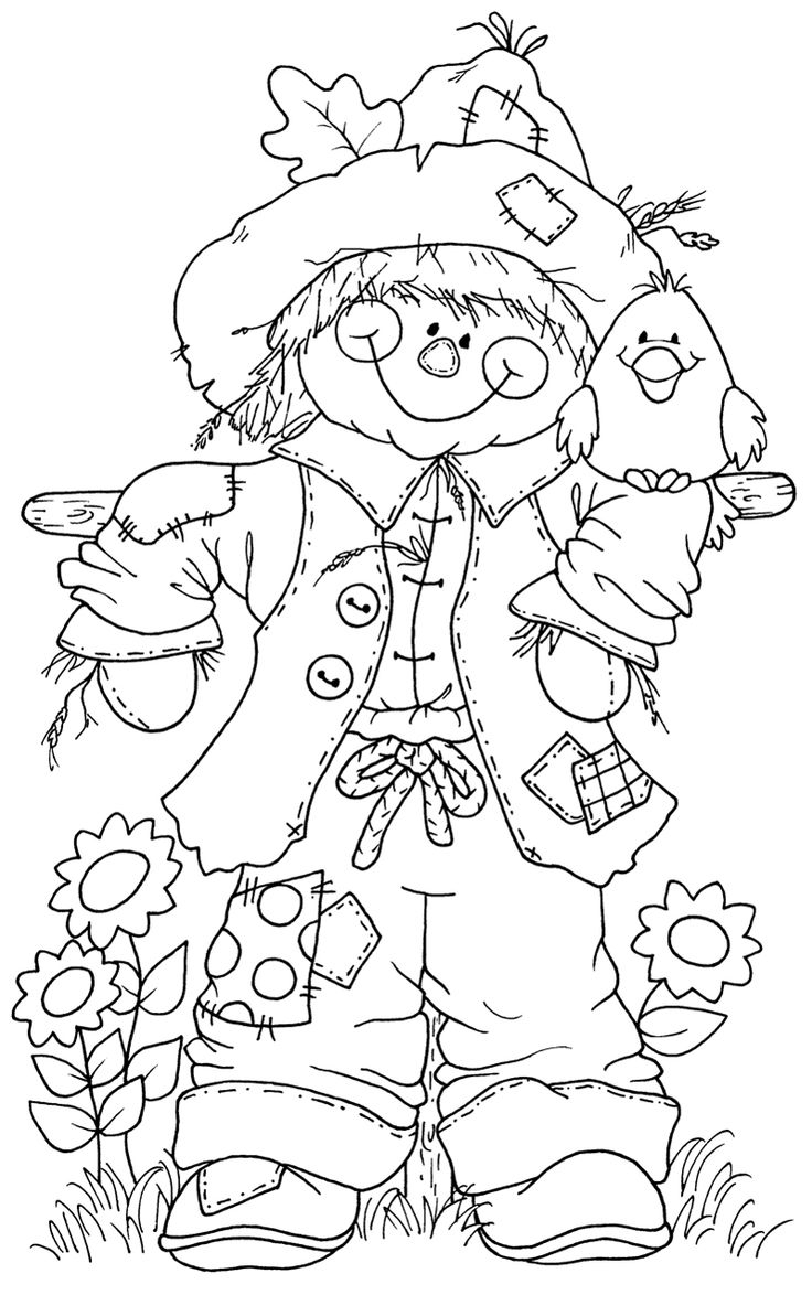 736x1174 Scarecrow Coloring Pages To Print Coloring For Kids 2018
