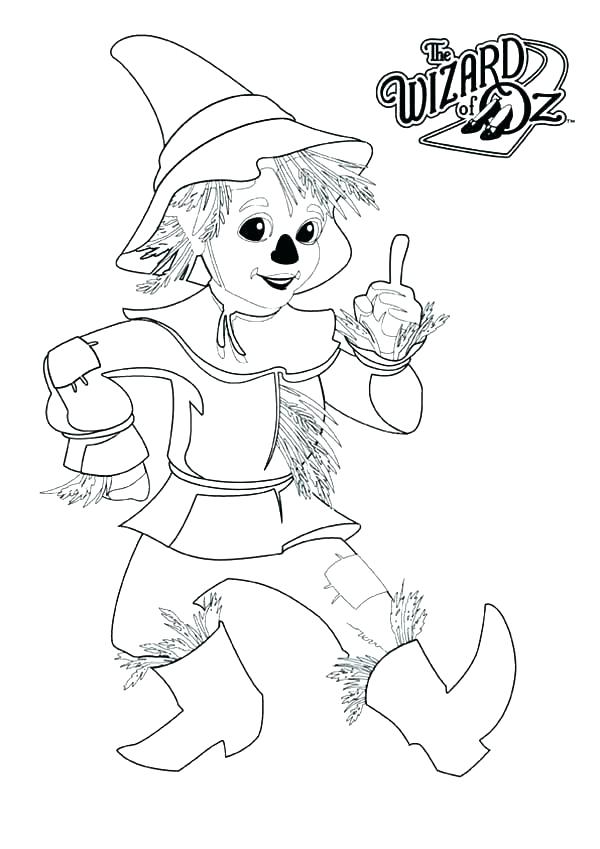 600x849 Wizard Of Oz Coloring Pages Dorothy Talking To Scarecrow In