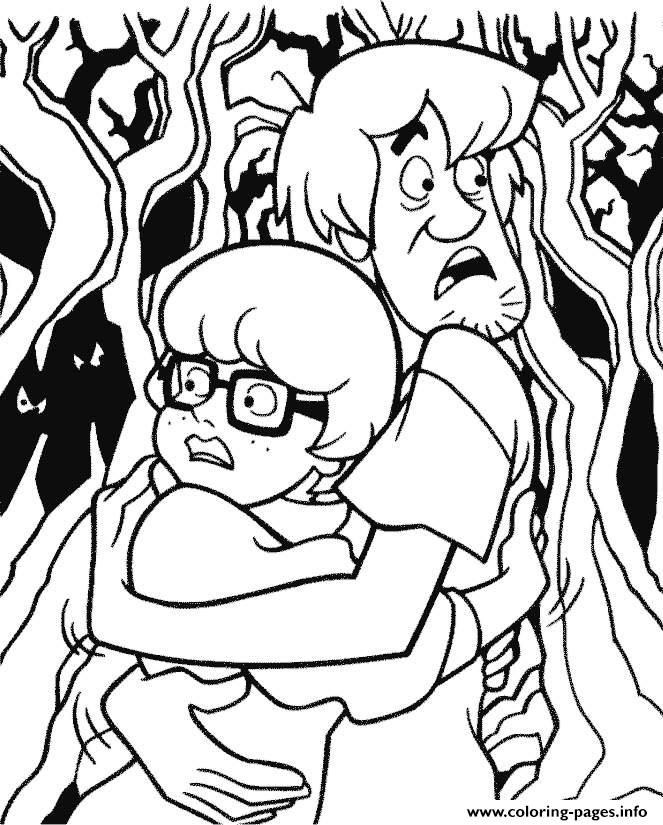663x825 Shaggy And Velma Scared Scooby Doo Ccc6 Coloring Pages Printable