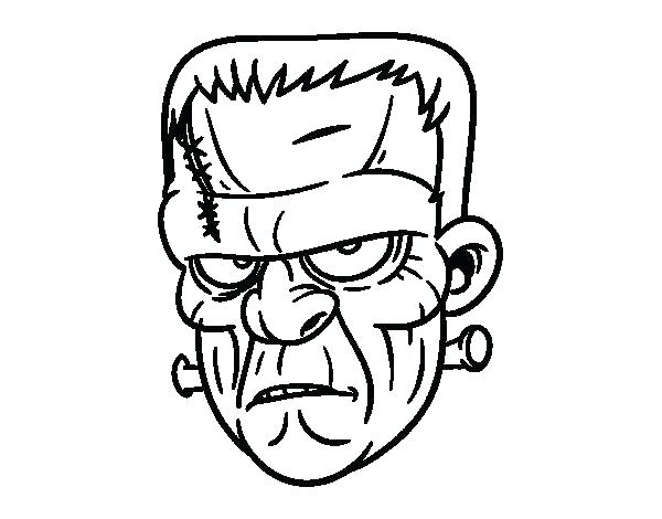 600x470 Frankenstein Coloring Pages Coloring Page Face Coloring Page