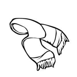 268x268 Printable Girls Winter Scarf Coloring Pages For Kids Coloring
