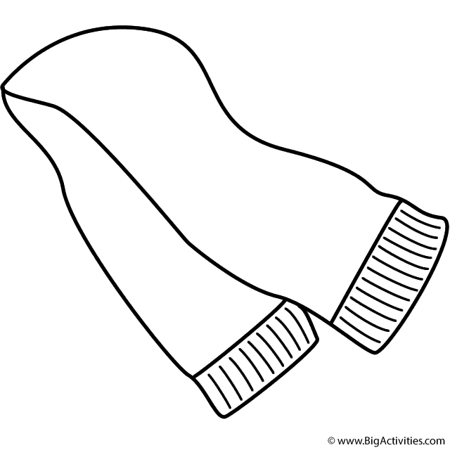 640x640 Scarf Coloring Page