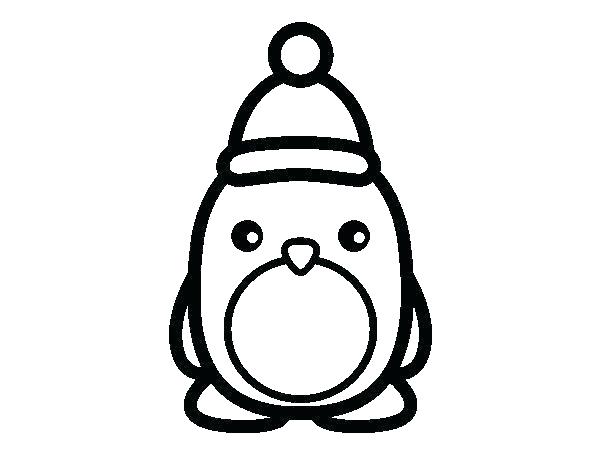 600x470 Coloring Page Penguin Penguin Wear A Scarf Coloring Page Penguin