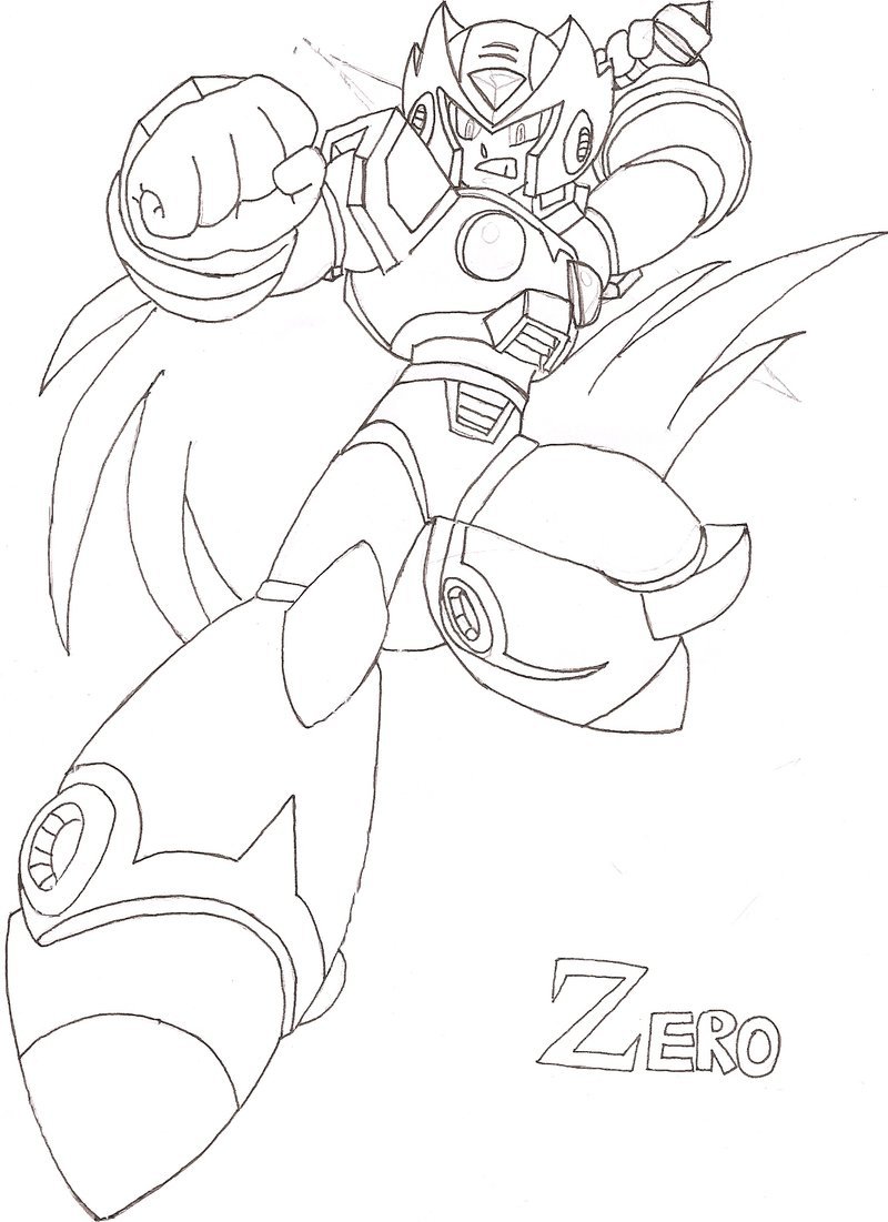 800x1101 Zero From Megaman Coloring Pages Bigking Keywords And Pictures
