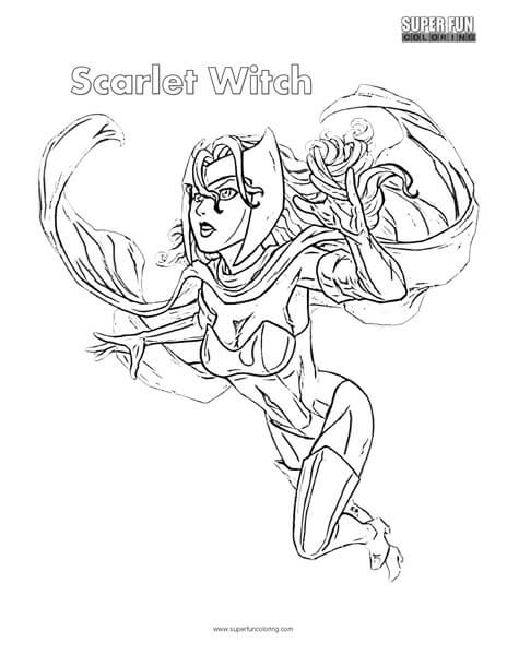 464x600 Scarlet Witch Coloring Page