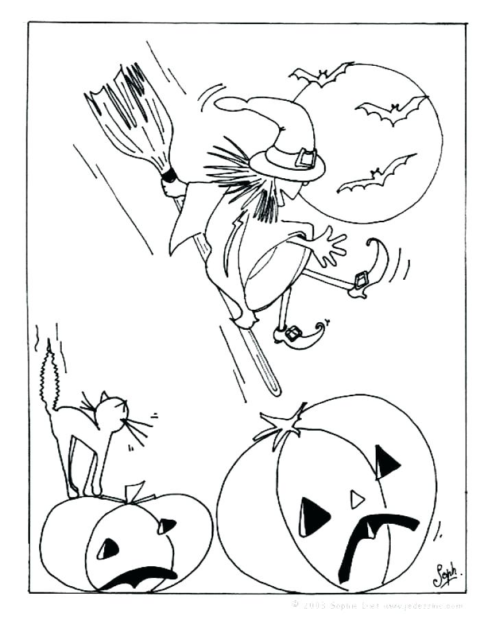706x900 Witch Coloring Page Happy Witch Rides Broom Cute Witch Coloring