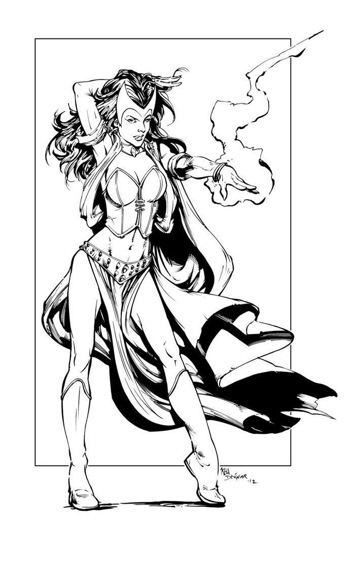 712x1123 Scarlet Witch By Jamiefayx On Lineart Scarlet Witch
