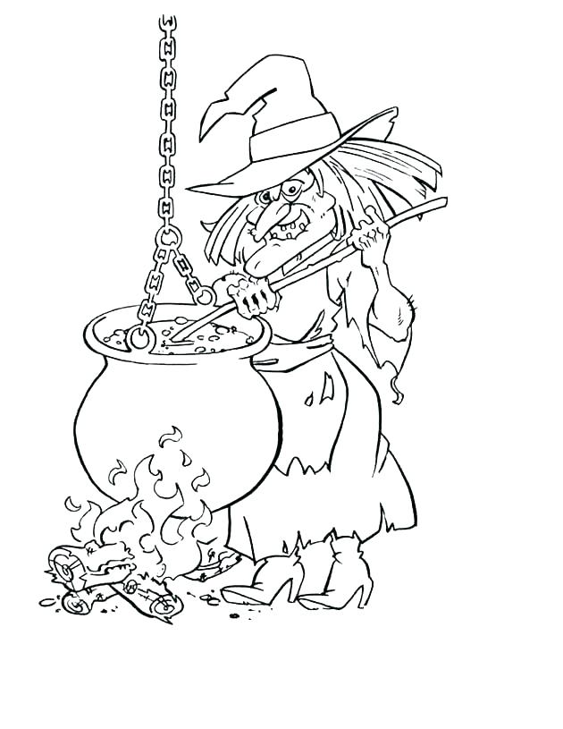 630x815 Witch Coloring Pages