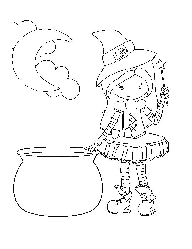 612x792 Witch Coloring Pages