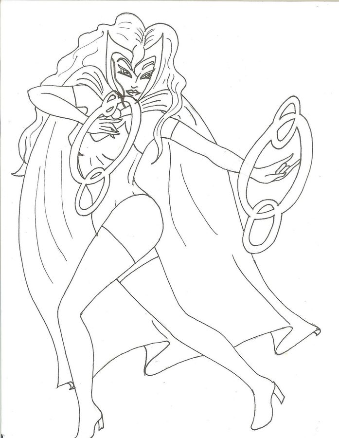 697x900 Coloring Pages Scarlet Witch, Printable For Kids Amp Adults, Free