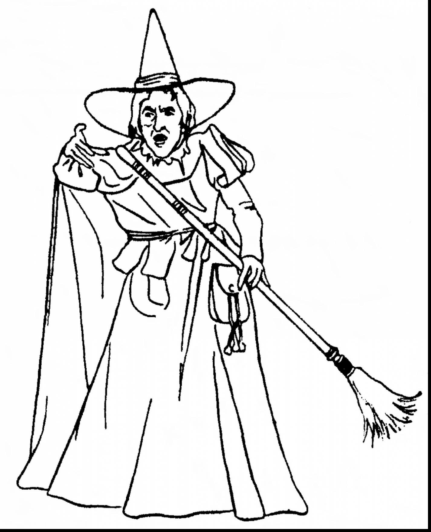 1426x1760 Halloween Smiling Witch And Crow Pumpkin Coloring Sheets Free