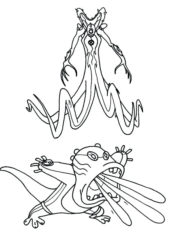 600x828 Alien Coloring Pages Scary Alien Coloring Pages Ben 10 Ultimate