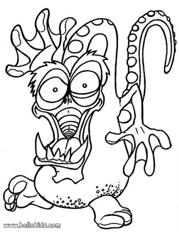 695x900 Monster Color Sheets Scary Dragon Monster Coloring Pages Hellokids