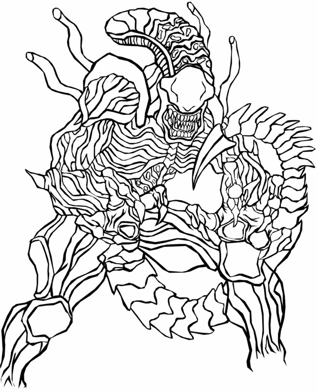 648x800 Predator Coloring Pages