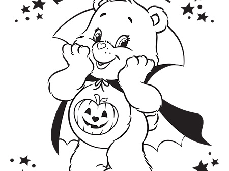 450x336 Scare Up Some Fun Care Bears Coloring Page Ag Kidzone