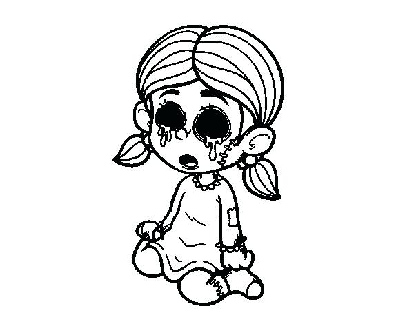 600x470 Scary Coloring Pages Scary Teddy Bear Coloring Page Color Print