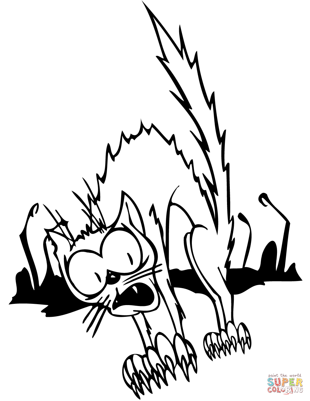 1005x1300 Imagination Scary Black Cat Coloring Pages Scared Cartoon Page