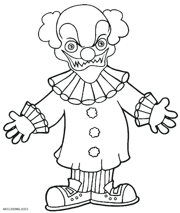 694x822 Scary Clown Color Pages The Coloring Photograph Creepy