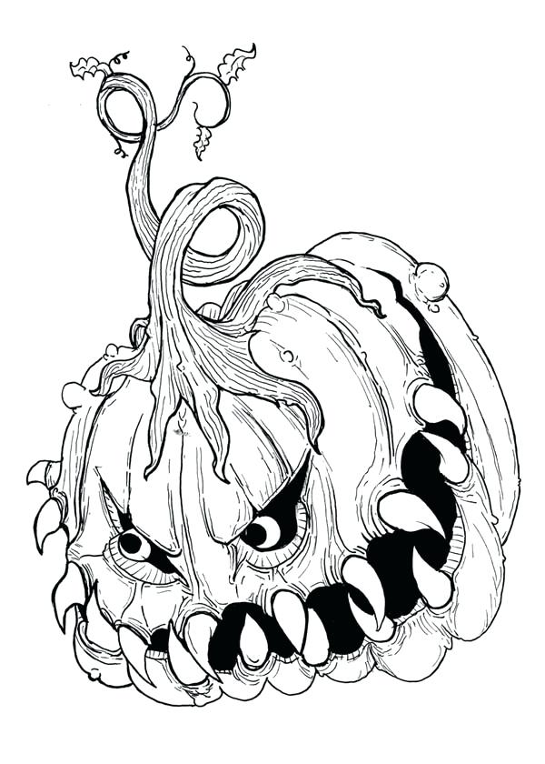 600x840 Scary Halloween Coloring Pages Spooky Halloween Coloring Pages