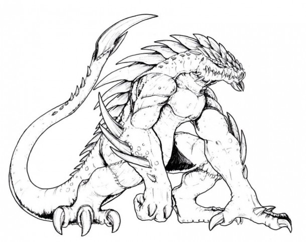 610x483 Scary Dinosaur Coloring Pages Scary Dinosaur Colouring Sheet 995
