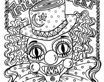 340x270 Scary Halloween Coloring Pages Beautiful 5 Pages Of Goulish Girls