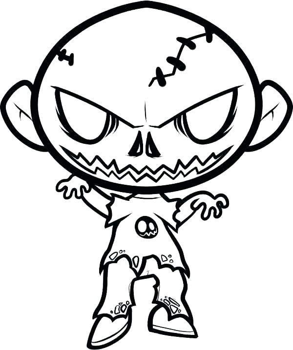 600x718 Scary Halloween Coloring Pages Zombie Coloring Pages S Scary Scary