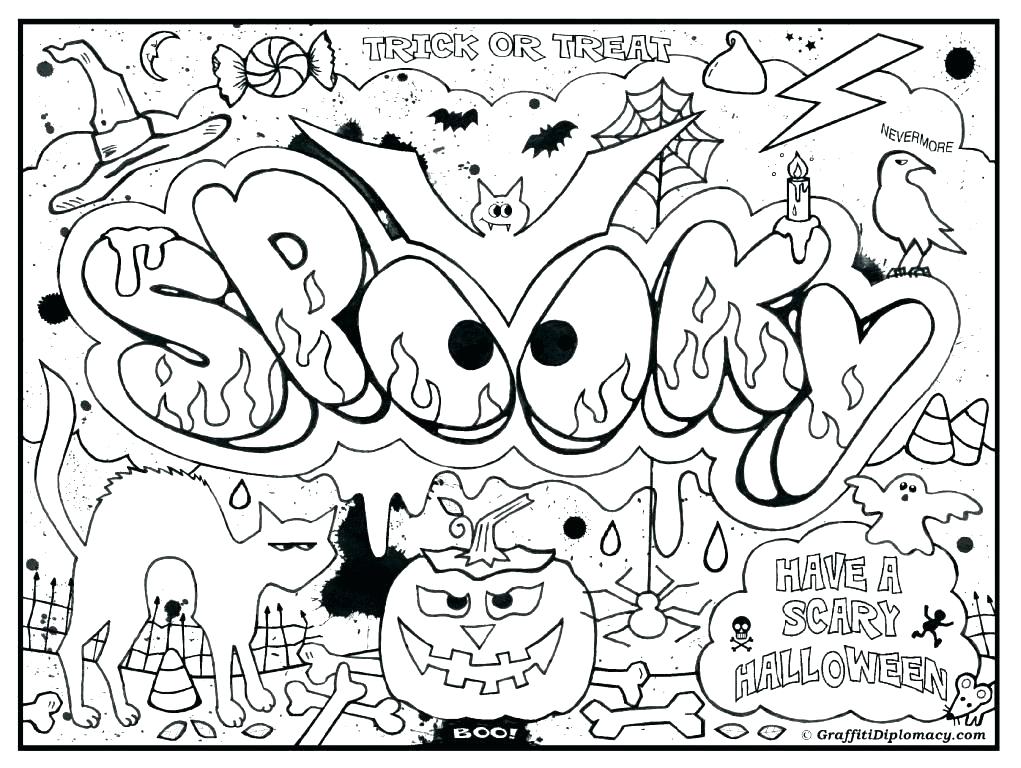 1021x768 Spooky Halloween Coloring Pages Spooky Coloring Pages Spooky