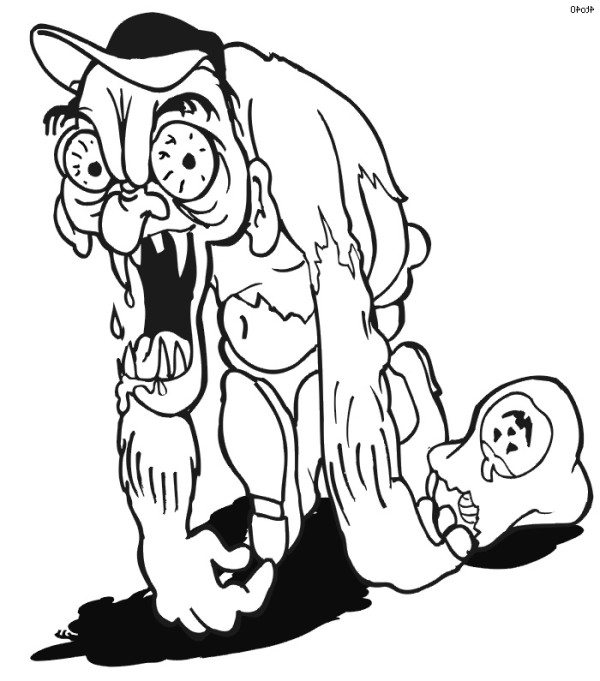 600x681 Scary Halloween Coloring Pages Scary Halloween Coloring Page