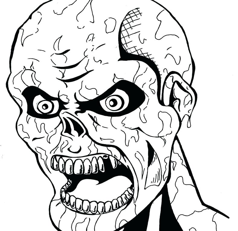 788x768 Scary Halloween Printable Coloring Pages Collection Of Solutions
