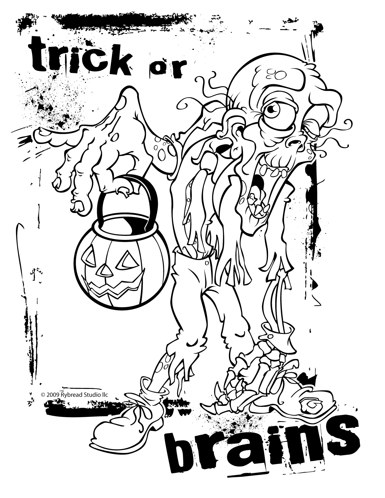 1224x1584 Zombie Printable Coloring Pages