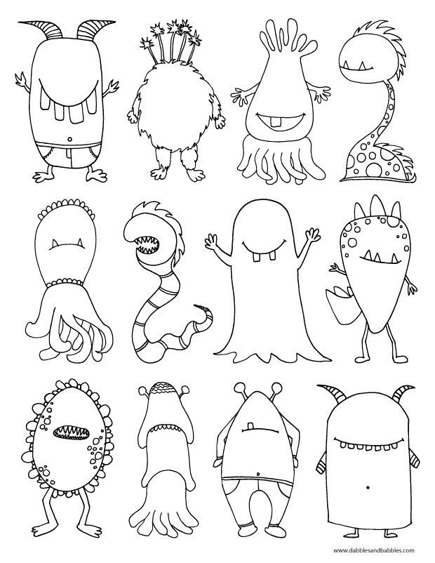 620x802 Monsters Coloring Page Monsters, Child And Scary Monsters