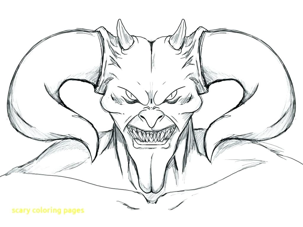 1024x766 Scary Coloring Pages Scary Coloring Pages With Skull Coloring