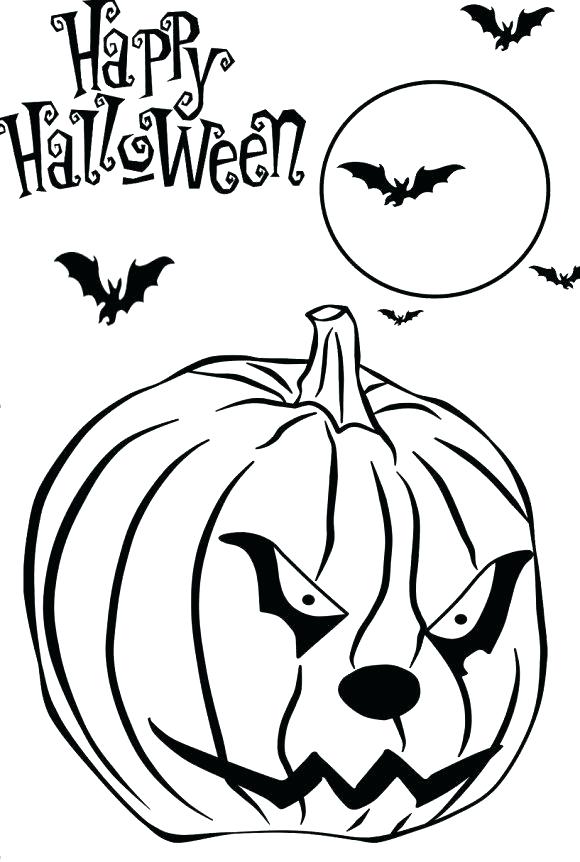 580x862 Pumpkin Halloween Coloring Pages Coloring Pages Scary Scary