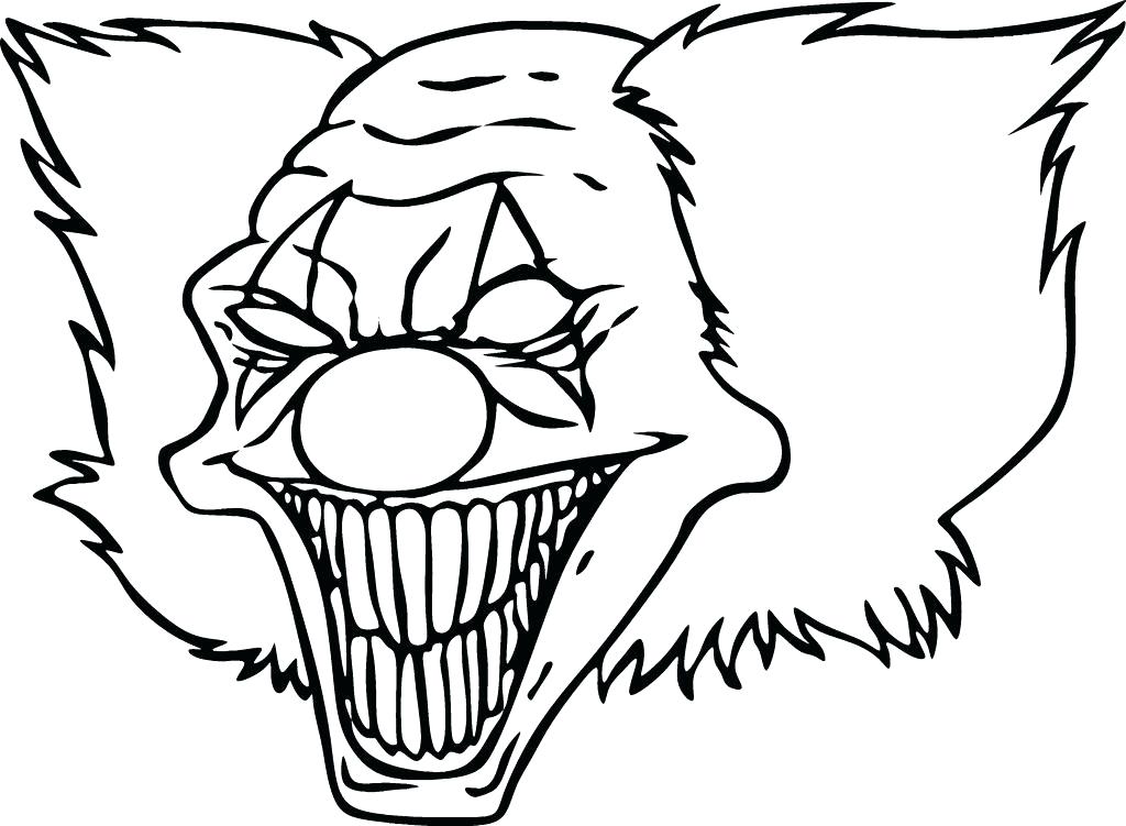 1024x751 Scary Clown Coloring Page Scary Pumpkin Coloring Pages Scary Scary